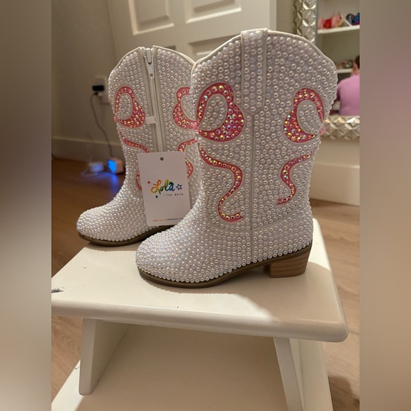 Lola and The Boys CRYSTAL BOW COWGIRL BOOTS - Picture 4 of 5